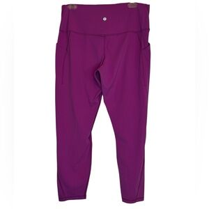 lululemon athletica Wunder Train High-Rise Pocket Leggings Magenta Berry 14